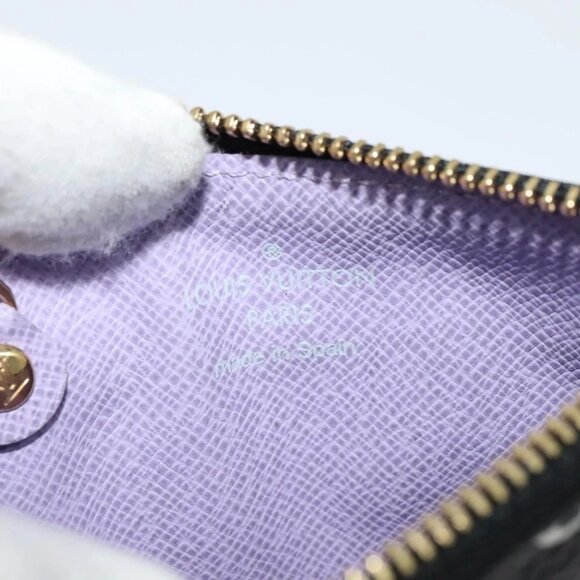 LOUIS VUITTON Multicolor Pochette ClesNM Coin Purse Black M60279 LV Auth 142349 - Picture 12 of 16